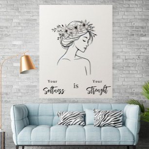 Poster Minimaliste Femme Art Linéaire Scandinave Neutre