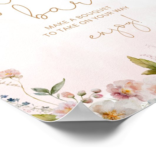 Poster minimaliste fleur sauvage (Coin)