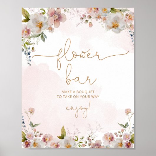 Poster minimaliste fleur sauvage (Devant)