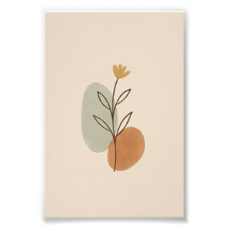 Poster minimaliste Floral Line Art