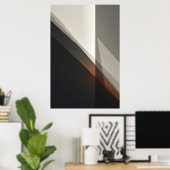 Poster Minimaliste Géométrique Abstraite Rouille (Bureau à domicile)