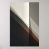 Poster Minimaliste Géométrique Abstraite Rouille (Devant)