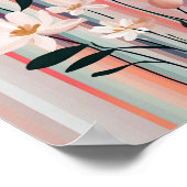 Poster minimaliste Grandes Fleur Art Moderne (Coin)