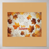 Poster minimaliste "Hello Autumn" - Moderne (Devant)