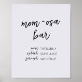 Poster Minimaliste Hello Baby Modern Mom Osa Bar (Devant)