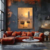 Minimaliste Hong Kong Skyline - Art Soft Tones