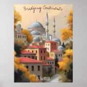 Poster Minimaliste Istanbul Skyline - Mur d'art turc (Devant)