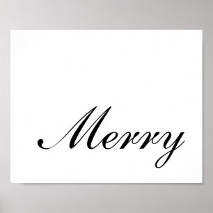 Poster Minimaliste Joyeux Script