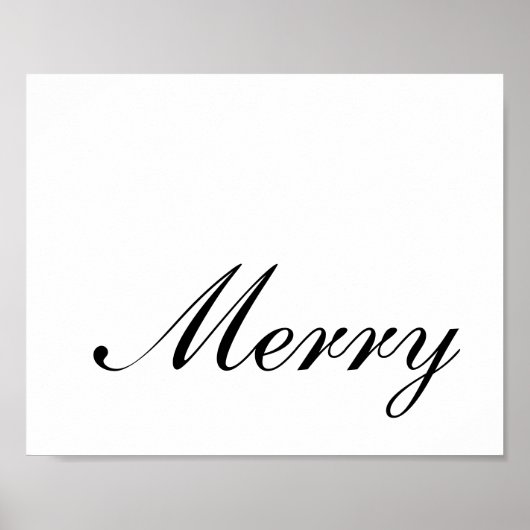 Poster Minimaliste Joyeux Script (Devant)