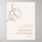 Poster minimaliste Mariage Boho Affiche de bienven (Devant)