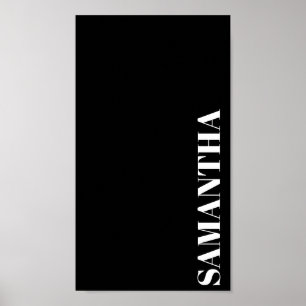 Poster Minimaliste moderne Gras Tous Casquettes Téléphone