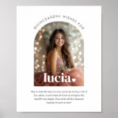 Poster minimaliste moderne Quinceañera (Devant)