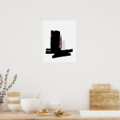 Poster minimaliste noir et blanc (Cuisine)