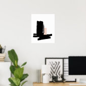Poster minimaliste noir et blanc (Bureau à domicile)