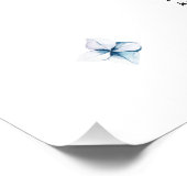 Poster minimaliste Plan de table Hydrangea bleu (Coin)