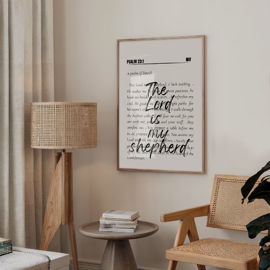 Poster minimaliste Psaume 23