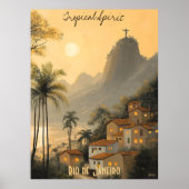 Poster Minimaliste Rio de Janeiro Skyline - Art brésilien (Devant)