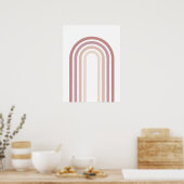 Poster minimaliste rose et mauve Rainbow Wall Art (Cuisine)