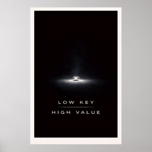 Poster Minimaliste Sous-Estimé - Puissance Silencieuse Mo