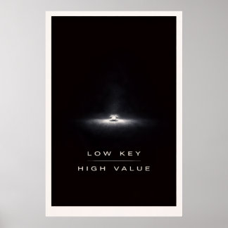 Poster Minimaliste Sous-Estimé - Puissance Silencieuse Mo