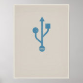 Poster minimaliste USB (Devant)