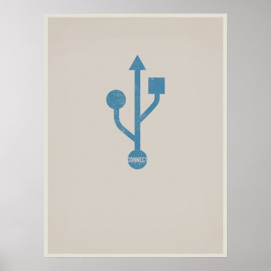 Poster minimaliste USB (Devant)