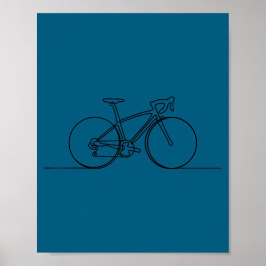 Poster Minimalistic Bicycle Cycling,bike Rider Mountainbi (Devant)