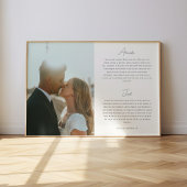 Poster Minimalistic Script Wedding Vows Custom Photo