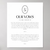 Poster Minimalistic Wedding Vows Custom Monogram (Devant)