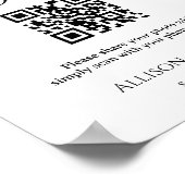 Poster Minimlist Capturer l'amour code QR photo mariage (Coin)