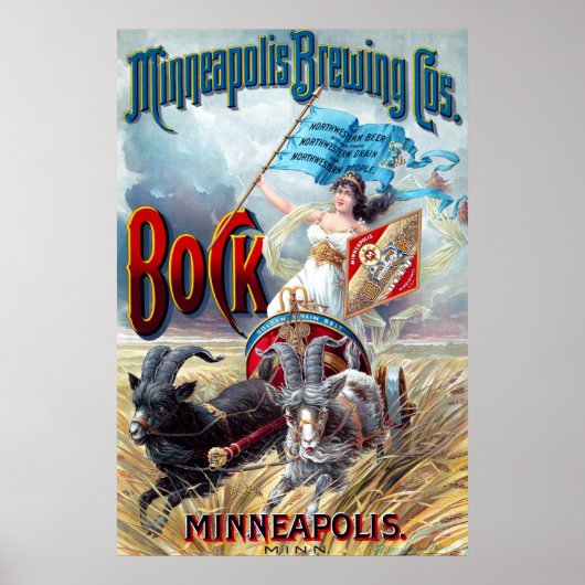 Poster Minneapolis Brewing Cos. Bock Beer (Devant)