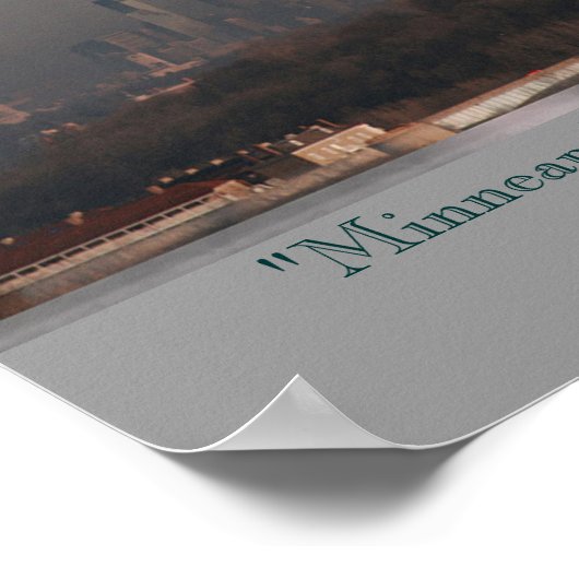 Poster Minneapolis et Arc-en-ciel (Coin)