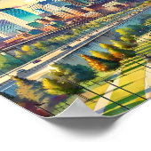 Poster Minneapolis Minnesota USA Travel Places aquarelle (Coin)