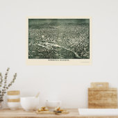 Poster Minneapolis, MN Carte panoramique - 1879 (Cuisine)