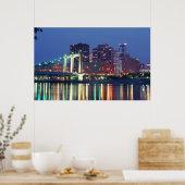 Poster Minneapolis Skyline la nuit (Cuisine)