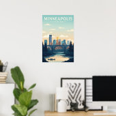 Poster Minneapolis vintage (Bureau à domicile)