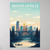 Poster Minneapolis vintage (Devant)
