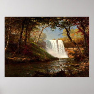 Poster Minnehaha Falls, une oeuvre Albert Bierstadt