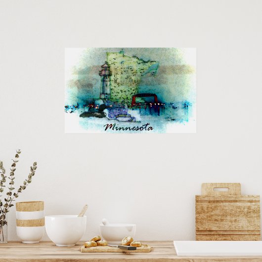 Poster Minnesota (Keuken)