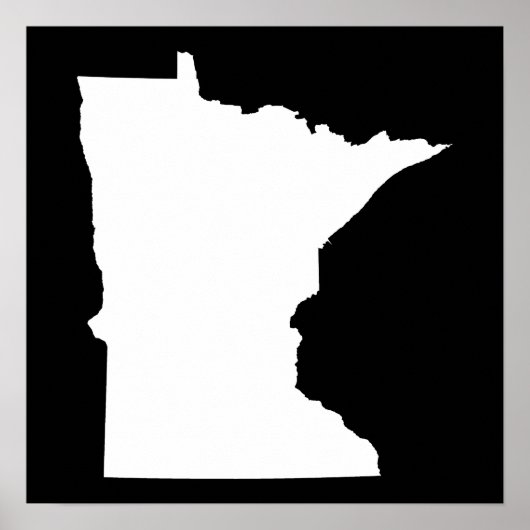 Poster Minnesota en blanc et noir (Devant)