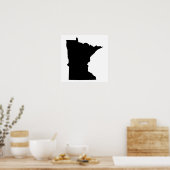 Poster Minnesota en noir et blanc (Cuisine)