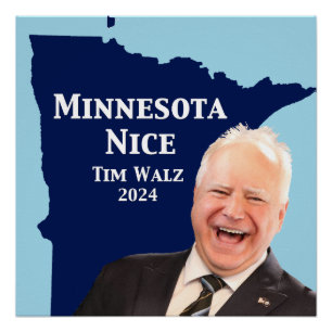 Poster Minnesota Nice Tim Walz