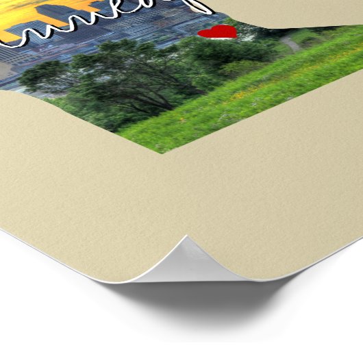 Poster Minnesota State Photo insert and town name (Coin)