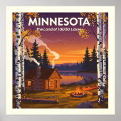 Poster Minnesota vintage (Devant)