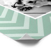 Poster Mint Chevron Motif avec Collage photo 6 tendance (Coin)