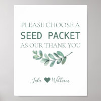Mint Floral Fleur sauvage Semence Mariage Favor Pa