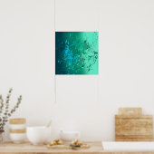Poster Mint Flurry Abstract Spatter Art (Cuisine)