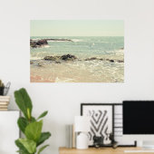 Poster Mint Green Ocean Pastel Beach Photographie (Bureau à domicile)