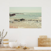 Poster Mint Green Ocean Pastel Beach Photographie (Cuisine)