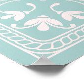 Poster Mint Green Ornate fleuri fleuri (Coin)